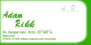 adam rikk business card